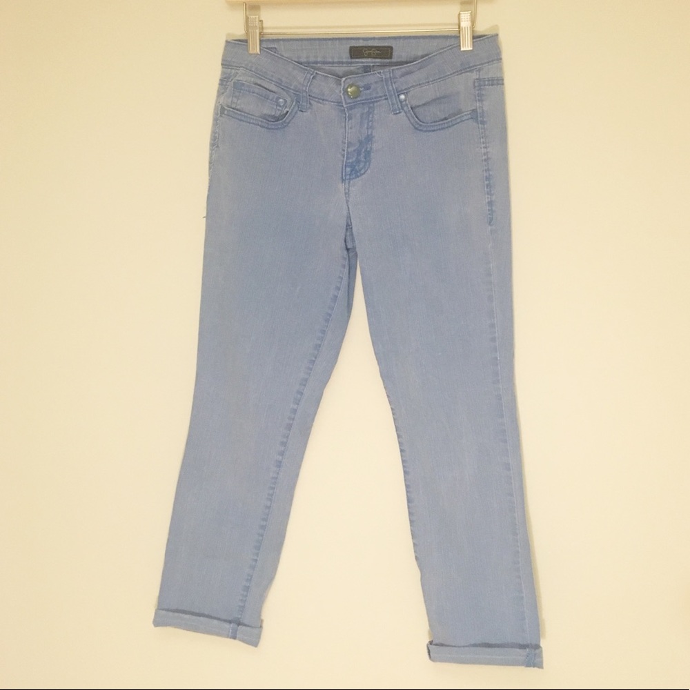 Jessica Simpson Cropped Blue Skinny Jeans - Picture 5 of 6